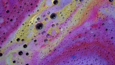 Colourful bath foam, wellness Stock Footage 107726210