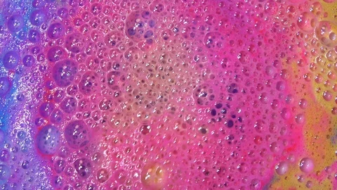 Colourful bath foam, wellness Stock Footage 107735425