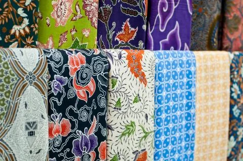 Colourful batik Stock Photos