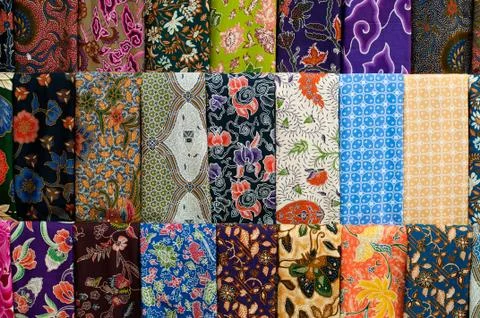 Colourful batik Stock Photos