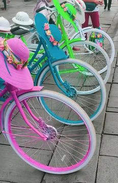 Colourful bicycle Stock Photos