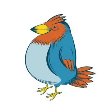 Colourful big bird Stock Illustration