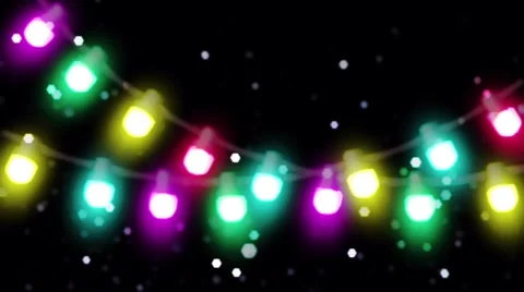 Colourful Blinking Light Celebration Christmas Overlay 4K Stock-Footage 293909989
