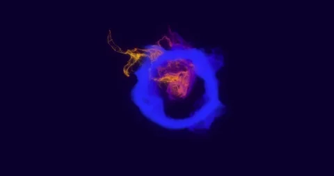 Colourful blue abstract particles exploding ink in water rhythm movement 4k 스톡 동영상 107701042