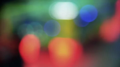 Colourful Blur defocused bokeh of light  of city indoor Stock Footage 63230929