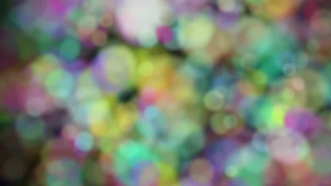 Colourful blurred bokeh looping motion background 動画素材 334814635