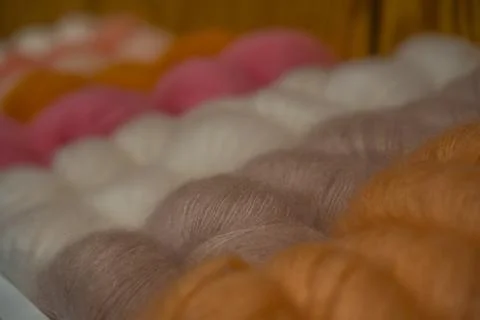 Colourful bobbin threads Stock Photos