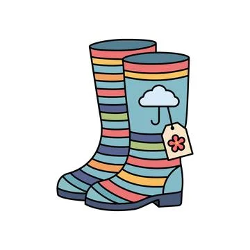 Colourful Boots Ilustração Stock