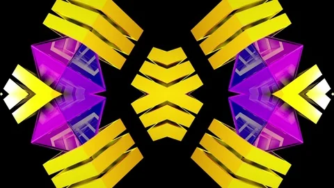 Colourful Box Geometry VJ Loops Stock Footage 74358728