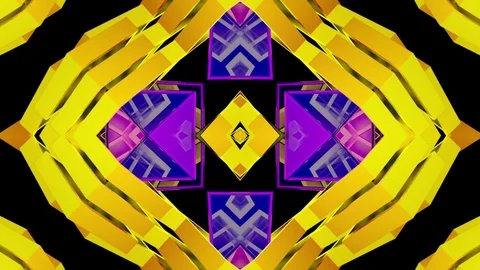 Colourful Box Geometry VJ Loops Stock Footage 74359002