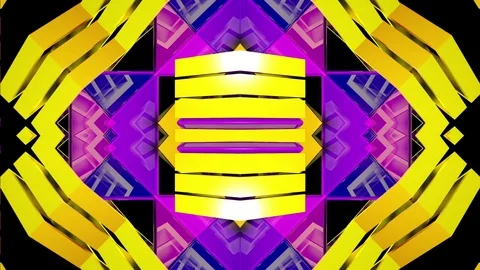 Colourful Box Geometry VJ Loops Stock Footage 74359700