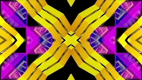 Colourful Box Geometry VJ Loops Stock Footage