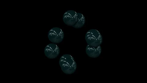 Colourful bubbles on the dark background Video stock 204148928