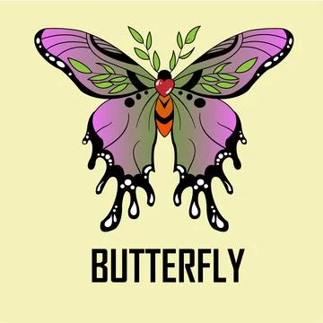 Colourful Butterfly Illustrazione stock