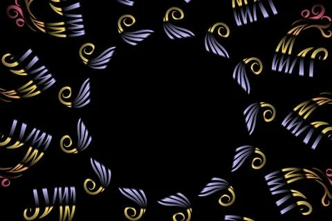 Colourful caleidoscope gradient flower and leaf art pattern of indonesian Stock Illustration