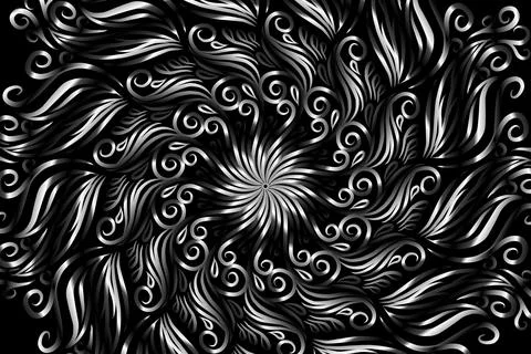 Colourful caleidoscope gradient flower and leaf art pattern of indonesian Stock Illustration