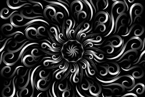 Colourful caleidoscope gradient flower and leaf art pattern of indonesian Stock Illustration