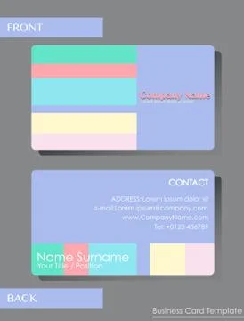 A colourful calling card Illustrazione stock