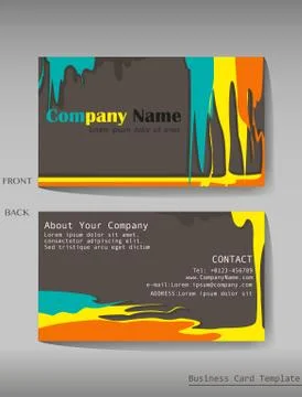 A colourful calling card Illustrazione stock