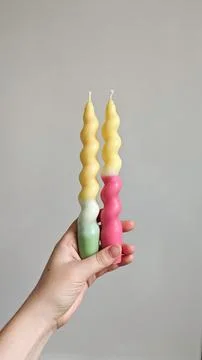 Colourful candle Stock Photos