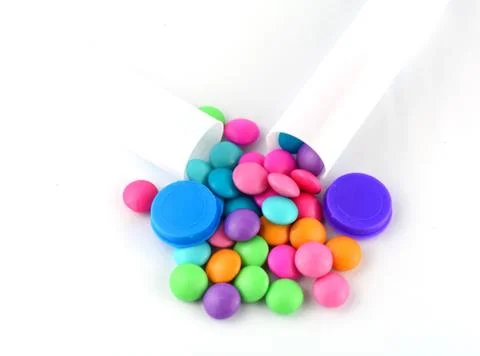 Colourful candy isolated on white background Stock Photos