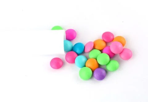 Colourful candy isolated on white background Foto stock