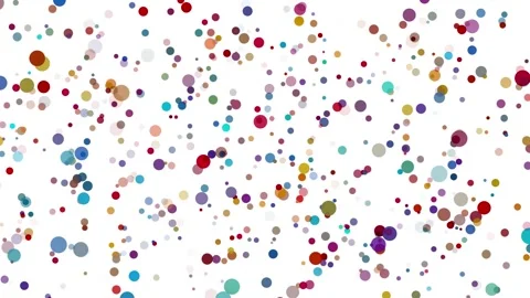 Colourful circle shapes loop motion on white background Stock Footage 341899610