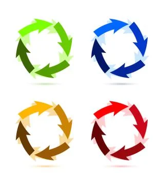 A colourful circular arrow illustration Stock Illustration