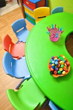 Colourful Class Room Stockfoto's