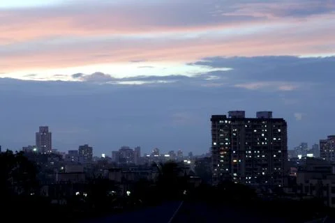 Colourful cloud ; evening view after sunset Stock Photos