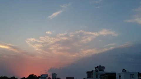 Colourful clouds and sky in the evening Stock Footage 247168208