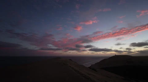 Colourful clouds at the beach Stock Footage 52384182
