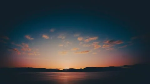 Colourful Cloudsacape Over A River. Video stock 172058331