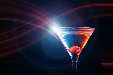 Colourful cocktail with flares Stock Photos