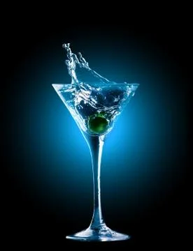 Colourful cocktail with splashes Stock Photos