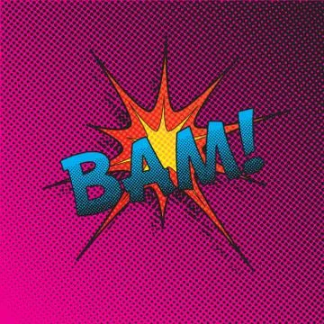 Colourful comic book style explosion vector effect 스톡 일러스트