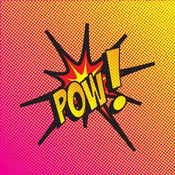 Colourful comic book style explosion vector effect Stock Illustration