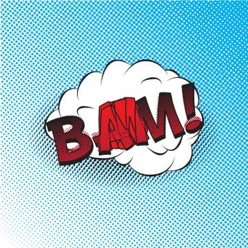 Colourful comic book style explosion vector effect Stock Illustration