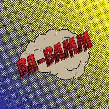 Colourful comic book style explosion vector effect Stock Illustration