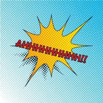 Colourful comic book style explosion vector effect Stock Illustration