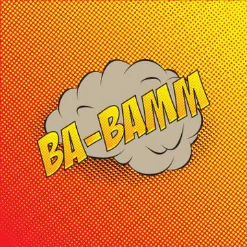 Colourful comic book style explosion vector effect Stock Illustration