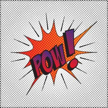 Colourful comic book style explosion vector effect Stock Illustration