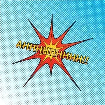 Colourful comic book style explosion vector effect Illustrazione stock