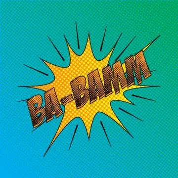 Colourful comic book style explosion vector effect Stock Illustration