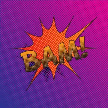 Colourful comic book style explosion vector effect 스톡 일러스트
