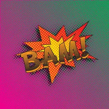 Colourful comic book style explosion vector effect 스톡 일러스트