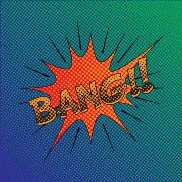 Colourful comic book style explosion vector effect Stock Illustration