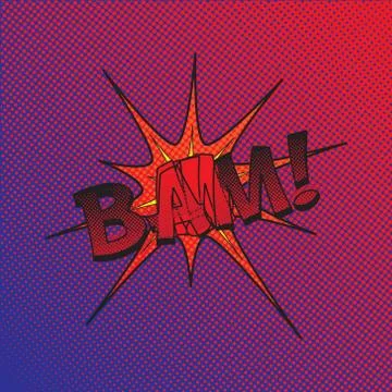 Colourful comic book style explosion vector effect Stock Illustration