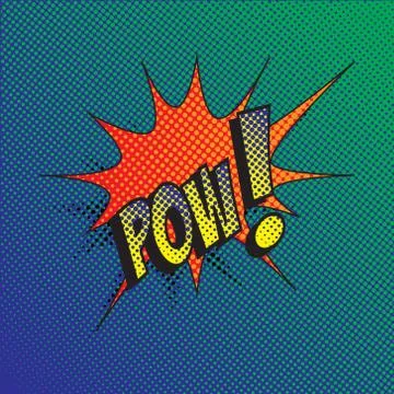 Colourful comic book style explosion vector effect Stock Illustration