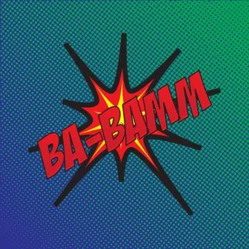 Colourful comic book style explosion vector effect Stock Illustration